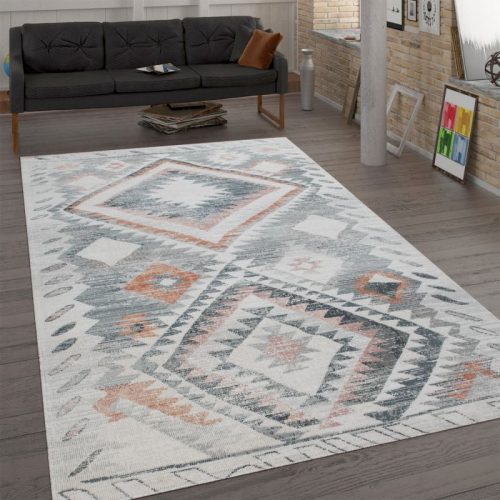 Etno mintás szőnyeg - szürke 80x150 cm