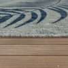 Bel- és kültéri pálmalevél mintás szőnyeg - kék 160x220 cm