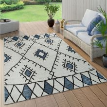   Bel- és kültéri törzsi stílusú szőnyeg - kék 160x220 cm