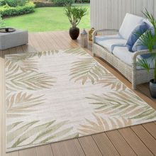 Kültéri szőnyeg pálmalevél mintával - zöld 160x220 cm