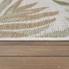 Kültéri szőnyeg pálmalevél mintával - zöld 160x220 cm