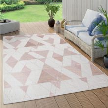   Bel- és kültéri balkon gyémánt mintás szőnyeg - rózsaszín 60x100 cm
