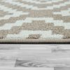 Rövidszálú káró mintás szőnyeg - bézs 160x220 cm
