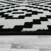 Rövidszálú káró mintás szőnyeg - fekete-fehér 200x280 cm