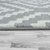 Rövidszálú káró mintás szőnyeg - szürke-fehér 160x220 cm