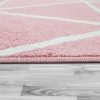 Scési stílusú gyémántmintás szőnyeg - rózsaszín 70x140 cm