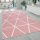 Scési stílusú gyémántmintás szőnyeg - rózsaszín 70x250 cm
