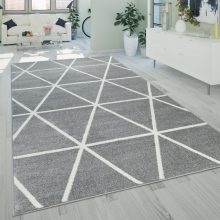   Scési stílusú gyémántmintás szőnyeg - szürke 200x280 cm
