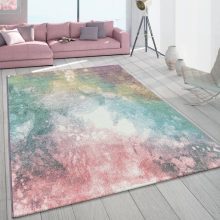 Rövidszálú csíkos szőnyeg - színes 240x340 cm