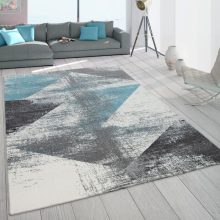   Pasztell vintage stílusú szőnyeg - türkiz és szürke 60x100 cm