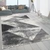Rövid szálú szőnyeg geometriai kialakítású - sötétszürke 240x340 cm