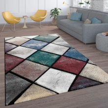   Rövidszálú szőnyeg rombuszos mintával - színes 240x330 cm