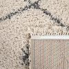Hosszú szálú ősi motívumos szőnyeg - krém 120x170 cm