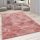 Hálómintás hosszú szálú szőnyeg - rózsaszín 120x160 cm
