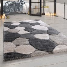 Kőmintás shaggy szőnyeg - szürke 60x100 cm