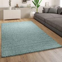Shaggy egyszínű szőnyeg - világos türkiz 300x400 cm