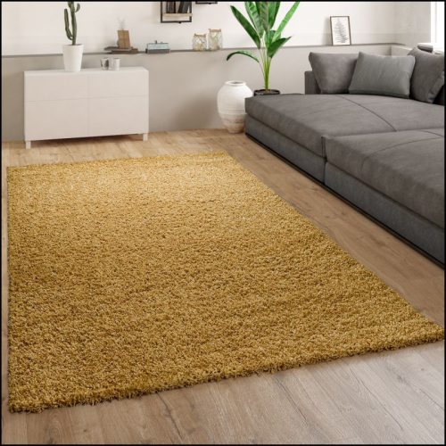 Shaggy egyszínű szőnyeg - sárga 140x200 cm