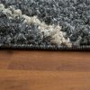 Hosszú szálú Skandi stílusú szőnyeg - antracit 160x220 cm