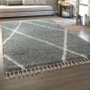Hosszú szálú szőnyeg Skandináv stílusban - szürke 80x150 cm