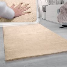 Shaggy Faux Fur szőnyeg - testszín 150 cm négyszög