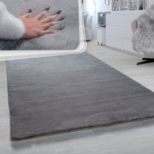 Shaggy Faux Fur szőnyeg - antracit 150 cm négyszög