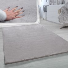 Shaggy Faux Fur szőnyeg - szürke 150x170 cm ovális