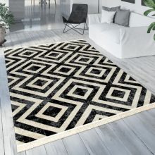   Kül- és beltéri skandináv stílusú szőnyeg - fekete-fehér 160x220 cm