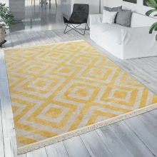   Kül- és beltéri skandináv stílusú szőnyeg - sárga-fehér 160x220 cm