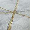 Márvány mintás szőnyeg csíkokkal - arany 120 cm átmérőjű