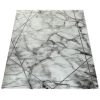 3D márvány mintás szőnyeg - ezüst szegélycsíkokkal 120x170 cm