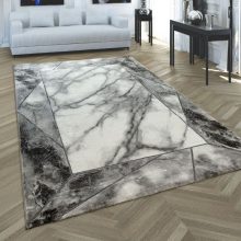   3D szegélyes márvány mintás szőnyeg - ezüst csíkokkal 80x150 cm