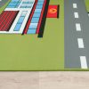 Városi utas gyerekszoba szőnyeg - zöld 200x200 cm