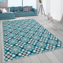   Bel- és kültéri mozaik mintás szőnyeg - türkiz 80x150 cm