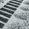 Kültéri Shaggy szőnyeg 3D hatású mintával - fekete 80x150 cm