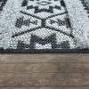 Etno sormintás kültéri szőnyeg - fekete-fehér 80x150 cm
