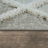 Kültéri rács mintás shaggy szőnyeg - krém 120x170 cm