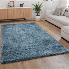 Shaggy monokróm hálószoba szőnyeg - kék 80x150 cm