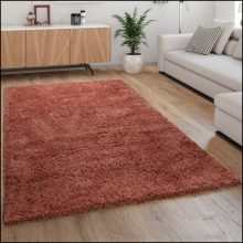   Shaggy monokróm hálószoba szőnyeg - Narancsos piros 80x150 cm