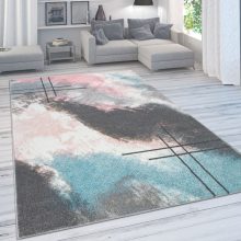   Absztrakt mintás szőnyeg pasztell színekkel - rózsaszín 60x100 cm