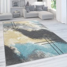   Absztrakt mintás szőnyeg pasztell színekkel - sárga 60x100 cm