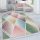 Rombusz mintás szőnyeg pasztell színekkel - többszínű 120x170 cm