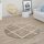 Skandináv stílusú shaggy szőnyeg - bézs 120 cm átmérőjű