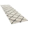 Skandináv stílusú shaggy szőnyeg - krém 80x300 cm