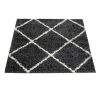 Hosszúszálú négyzetes szőnyeg - bézs-antracit 160x220 cm