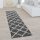 Hosszúszálú négyzetes szőnyeg - bézs-antracit 80x150 cm