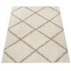 Hosszúszálú négyzetes szőnyeg - bézs-krém 240x340 cm