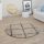 Skandináv stílusú shaggy szőnyeg - bézs és antracit 80 cm átmérőjű