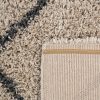 Skandináv stílusú shaggy szőnyeg - bézs és antracit 120 cm átmérőjű