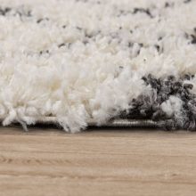   Shaggy skandináv négyzetes szőnyeg - krém-antracit 150 cm négyzet