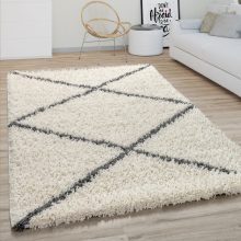 Skandináv stílusú shaggy szőnyeg - krém 160x220 cm